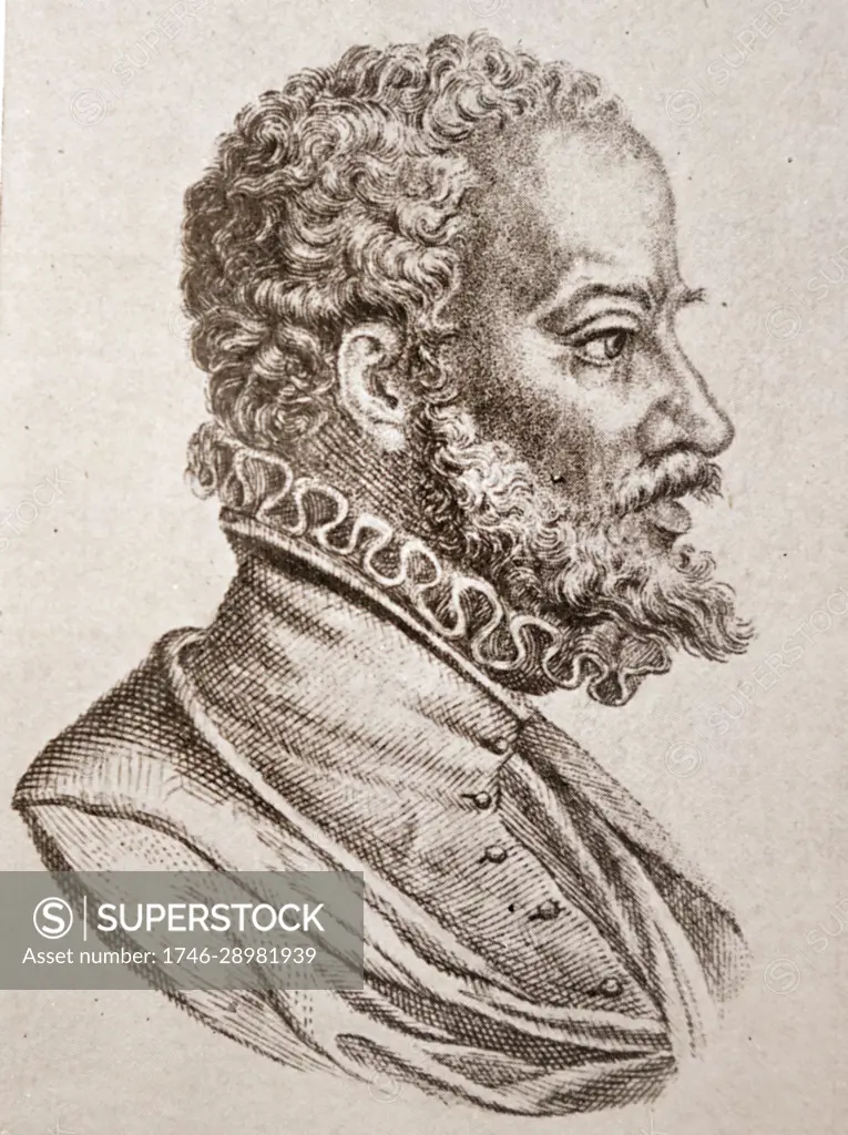 Portrait of Juan de Herrera (1530-1597) a Spanish architect, mathematician and geometrician. Dated 16th Century