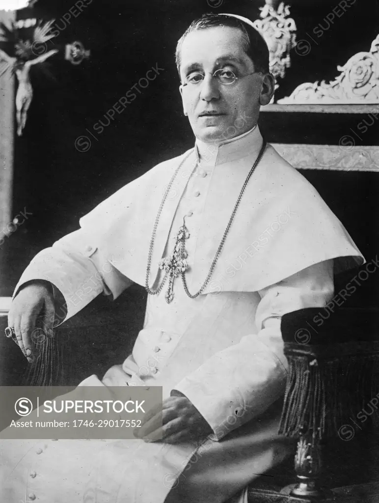 Photographic portrait of Pope Benedict XV (1854-1922) born Giacomo Paolo Giovanni Battista della Chiesa. Dated 20th Century