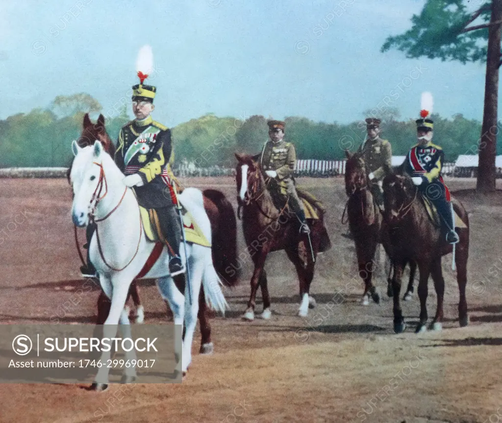 Emperor Hirohito 1937. Hirohito (1901 - 1989) Emperor of Japan according to the traditional order of succession. He reigned as the Emperor of the Empire of Japan (1926 until 1947 and of the state of Japan (from 1947 until his death on 7 January 1989