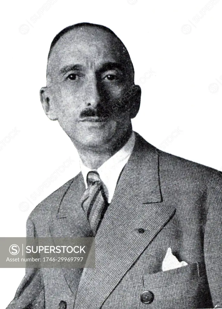 Black and white photograph of Francois Mauriac (1885-1970), French