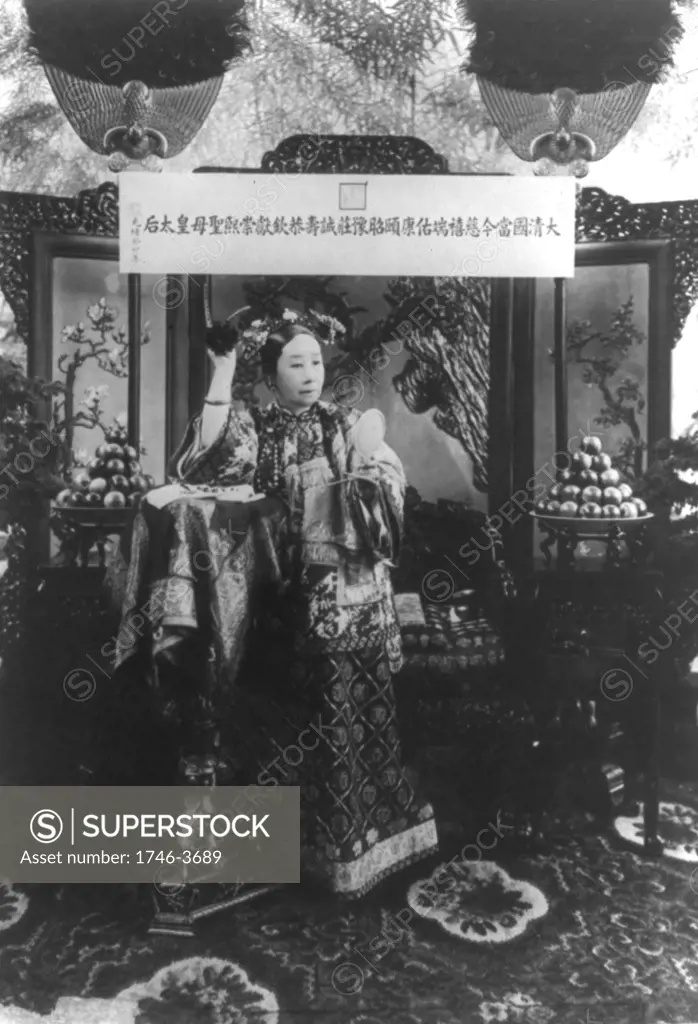 Dowager Empress Cixi (Xiao Qin Cian 1831-1908) from 1861 for nearly 40 years the de facto ruler of China. c1900.