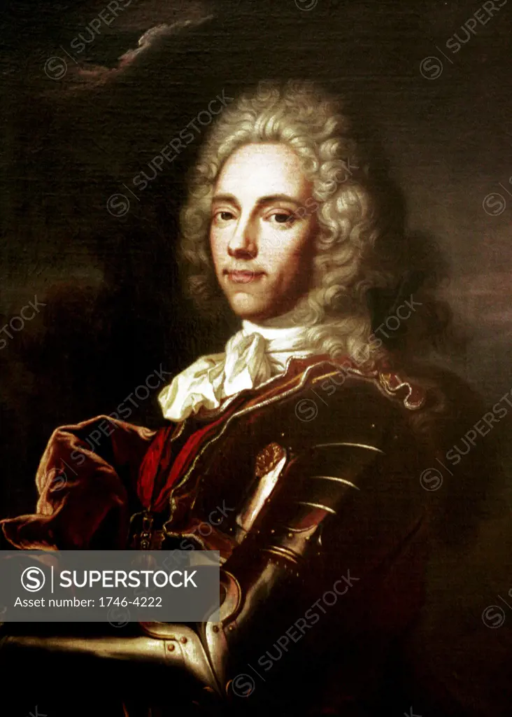 Charles Louis Auguste Fouquet, Duke of Belle-Isle.  (1684   1761) French general and statesman. Portrait by French Hyacinthe Rigaud