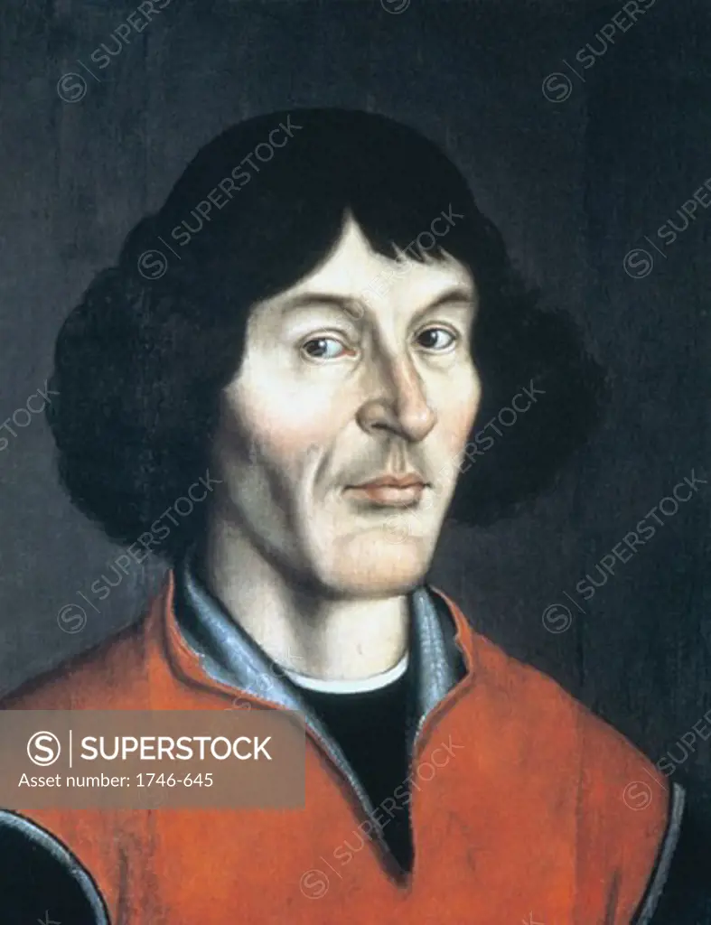 Nicolas Copernicus (1473-1543) Polish astronomer. Heliocentric system of the universe. Anonymous 16th century portrait