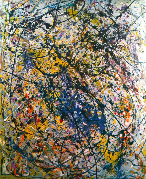 Jackson Pollock (1912-56) Reflection of the Big Dipper, 1945, Oil on canvas. It was Pollock in America who was responsible for the decisive revolution in post-war painting.