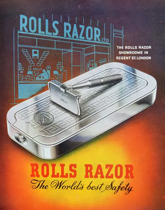 Advert for Rolls Safety Razor