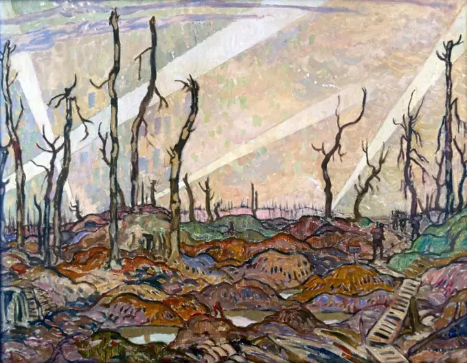 A.Y Jackson 'A Copse, in the Evening,' World war one painting 1918