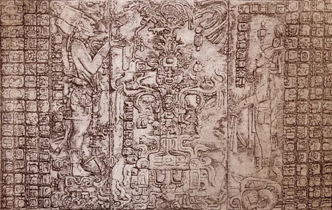 Mayan relief from a temple in Mexico circa 900 AD