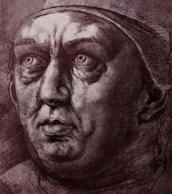 Portrait of Pope Leo X (1475-1521) born Giovanni di Lorenzo de' Medici. Dated 16th Century