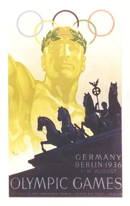 Poster for the Olympic Games in Berlin,  Germany,  August 1936