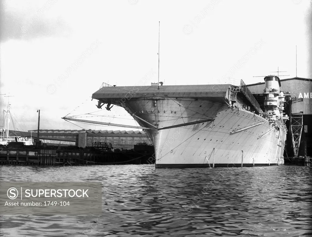 USS Saratoga, Philadelphia Naval Yard, Pennsylvania, USA, 1931