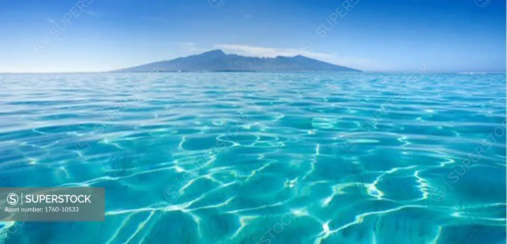 French Polynesia, Tahiti, Moorea, Beauitful seascape of Moorea.