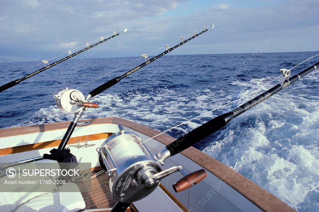 Deep sea fishing rods stock photo. Image of reel, recreation - 34023374