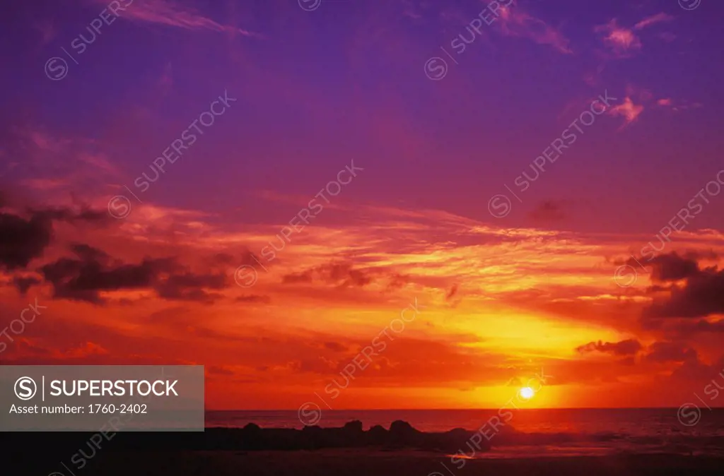 Hawaii, Oahu, North Shore, sunset