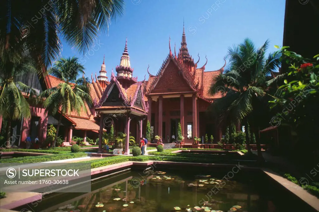 Cambodia, Phnom Phen, National Museum from outside.