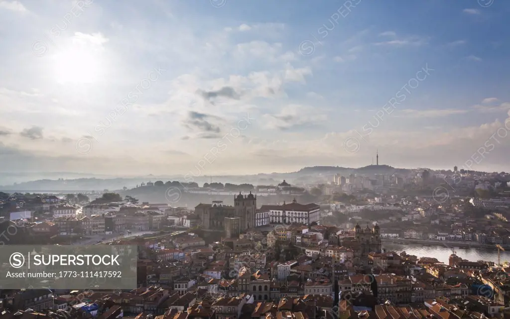 Skyline with Porto Cathedral, Porto, Portugal