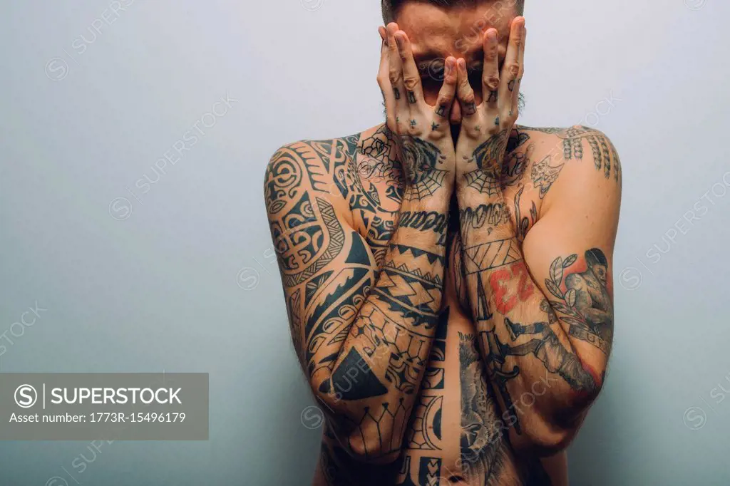 A Man with Face Tattoos · Free Stock Photo