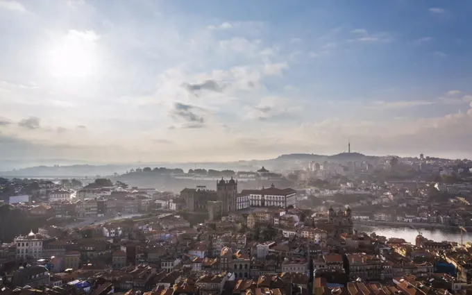 Skyline with Porto Cathedral, Porto, Portugal