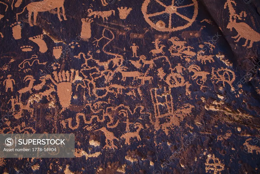 Native American cave art-wall drawings