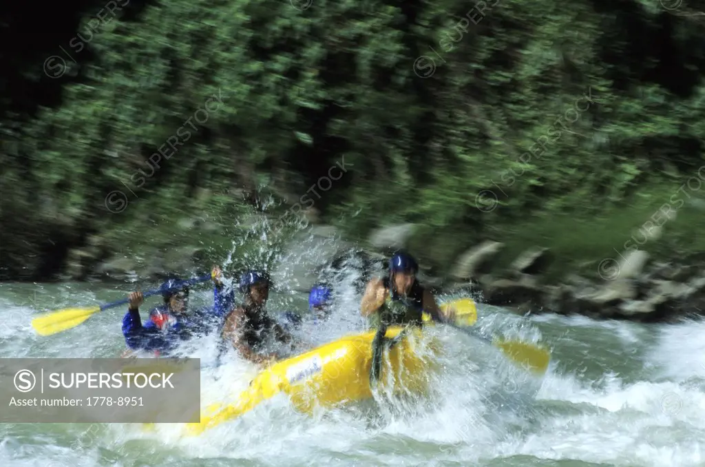 White water rafting on the Chico River, Philippines