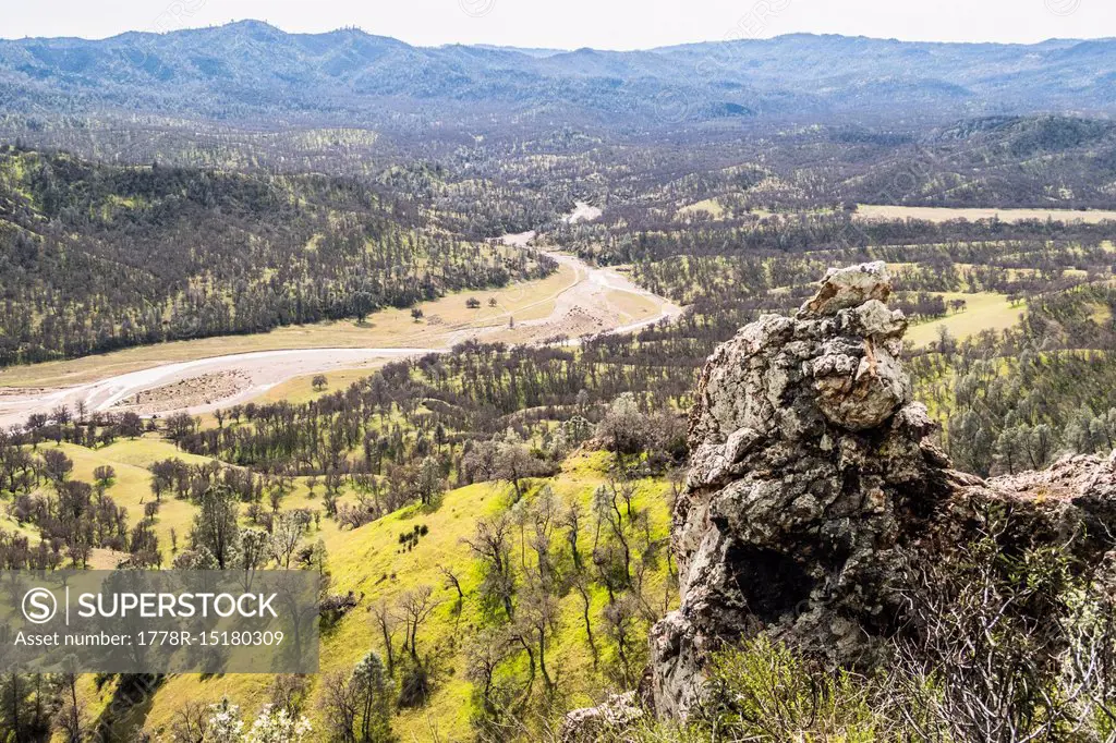 Scenic landscape at Henry W. Coe State Park. Coe Park is the largest state park in northern California, with over 87,000 acres of wild open spaces. Th...