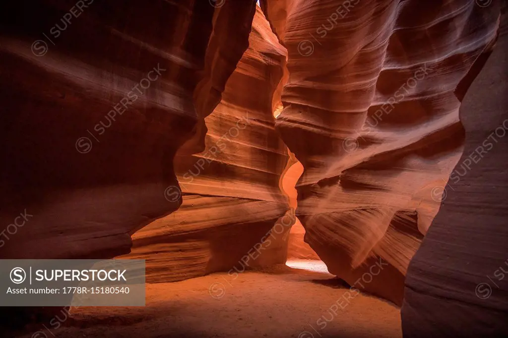 Sandstone Formations In The Slot Canyons, Arizona, Usa