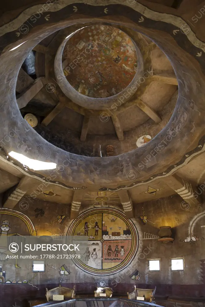 Interior of Desert View Watchtower, Arizona, USA