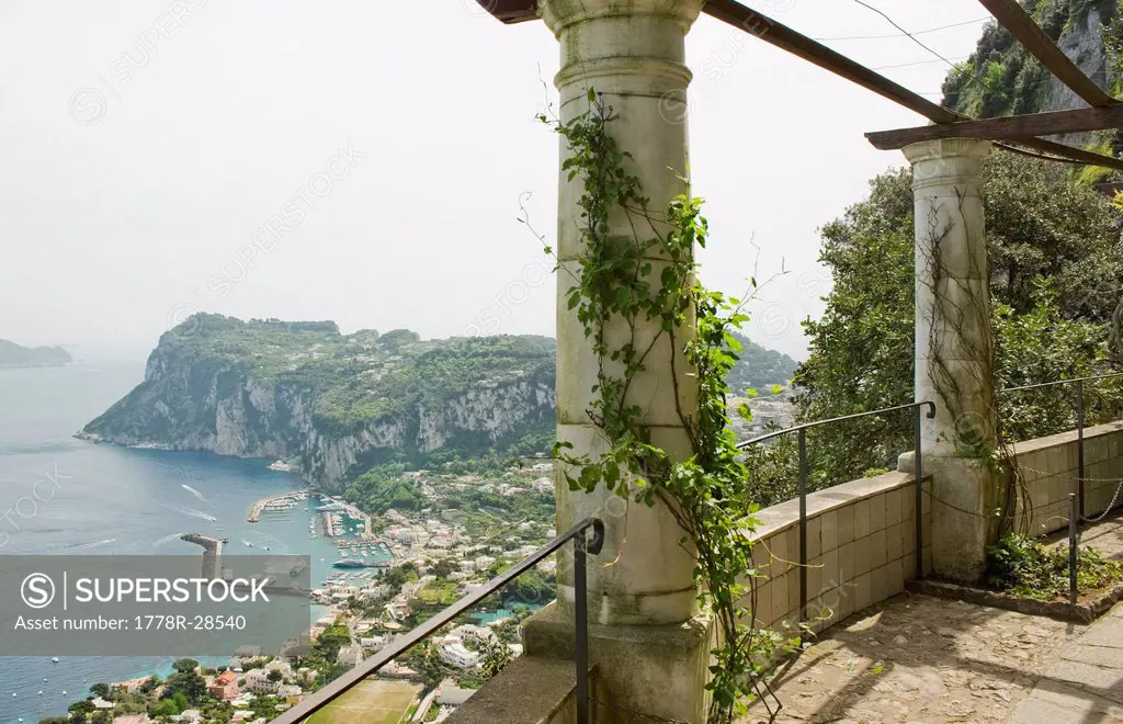 View of Capri from Villa San Michele in Anacapri Italy. SuperStock