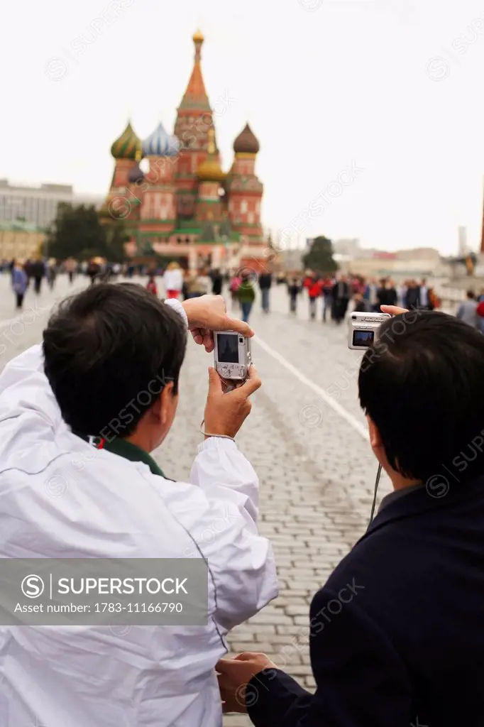 Moscow, Russia Tourists In Red Square