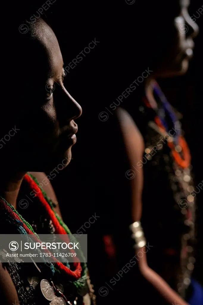 Bru Tribe / Tribal Woman Wearing Traditional Beads And Coin