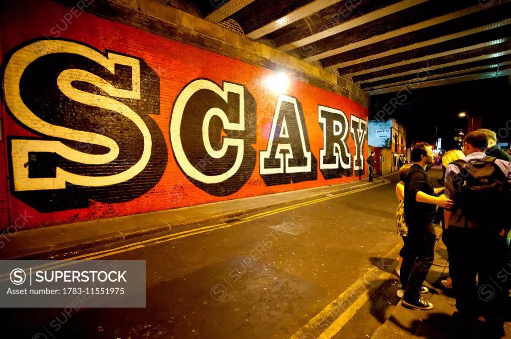 People Outside Cargo In Shoreditch, East London, London, Uk