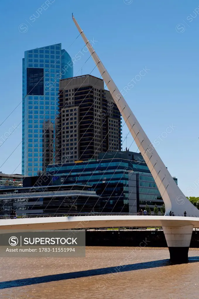 Puente De La Mujer By Architect Santiago Calatrava, Puerto Madero, Buenos Aires, Argentina