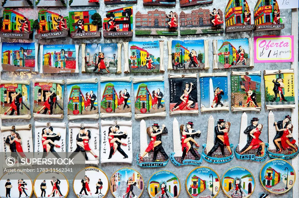 Souvenirs For Sale In Caminito, La Boca, Buenos Aires, Argentina