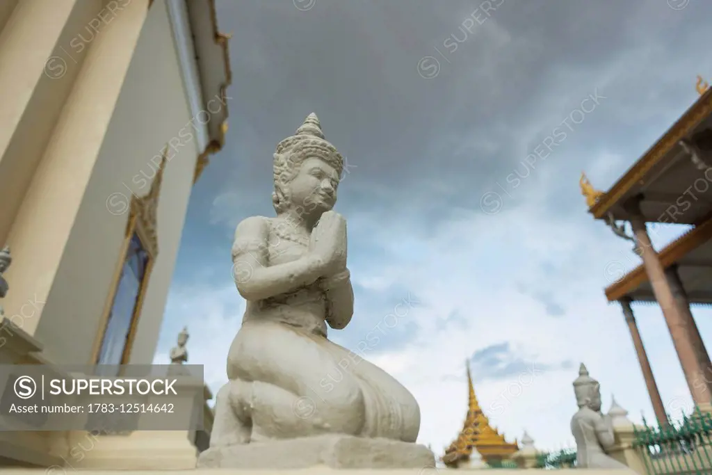 Wat Preah Keo Morokat, also known as the Silver Pagoda and the Temple of the Emerald Buddha; Phnom Penh, Cambodia