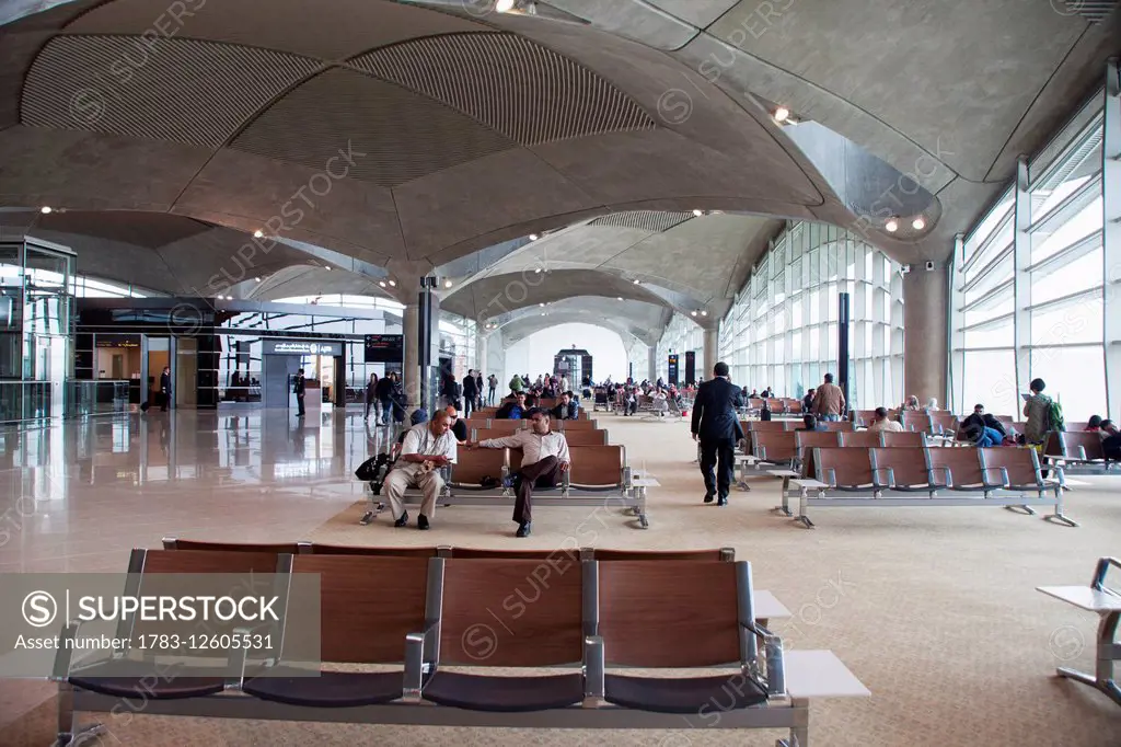 Departure lounge, new Amman International Airport; Amman, Jordan