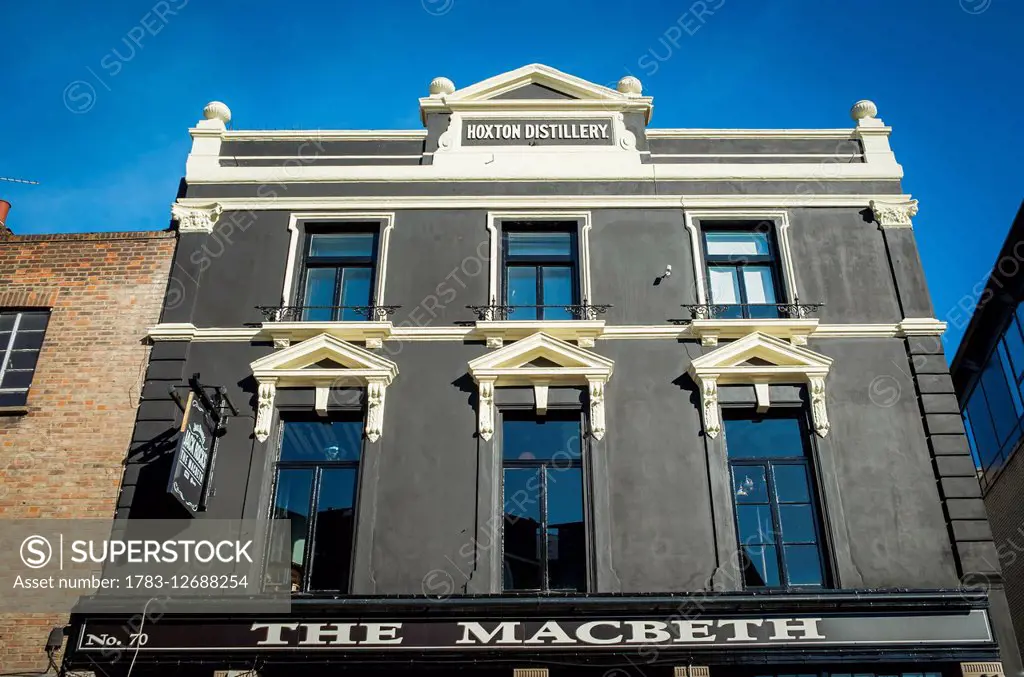 The Macbeth pub in Hoxton Street, East London; London, England