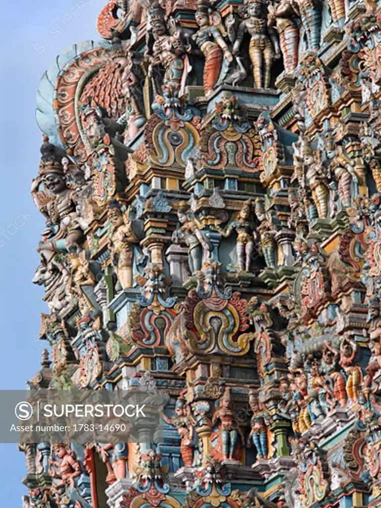 Meenakshi Amman Temple, Close Up, Madurai, Tamil Nadu, India