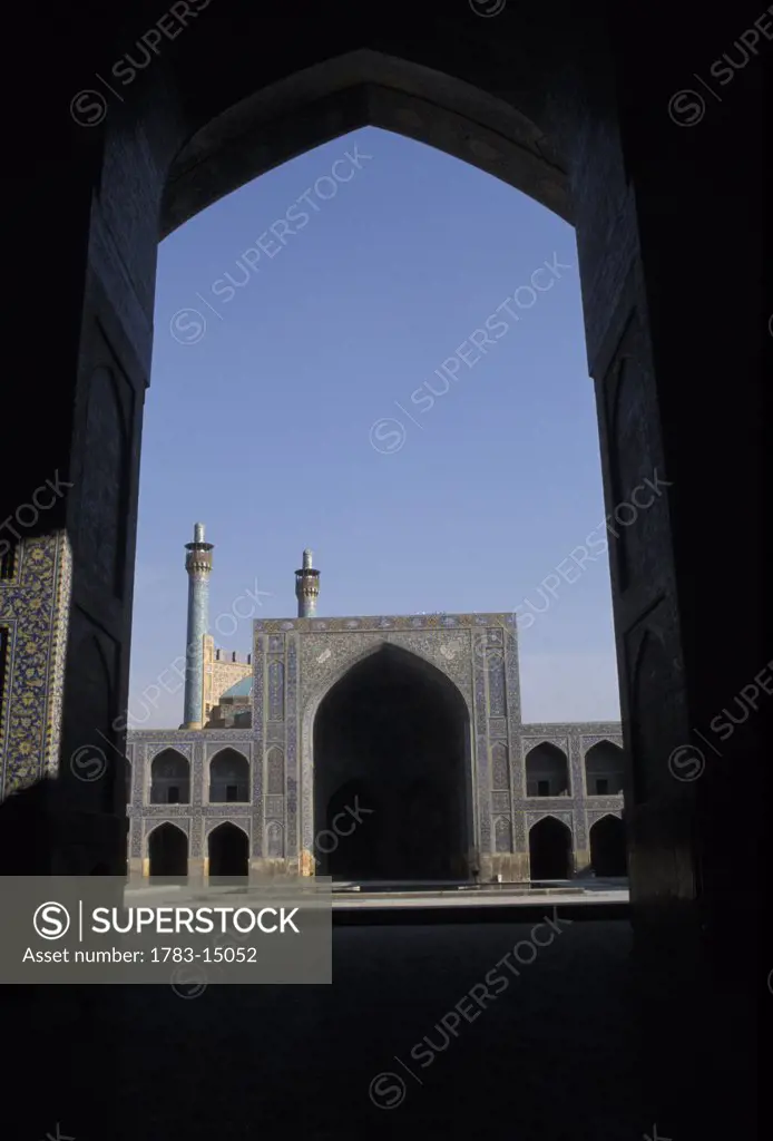 Entry gate of Imam Mosque, Imam Square, Isfahan, Iran.