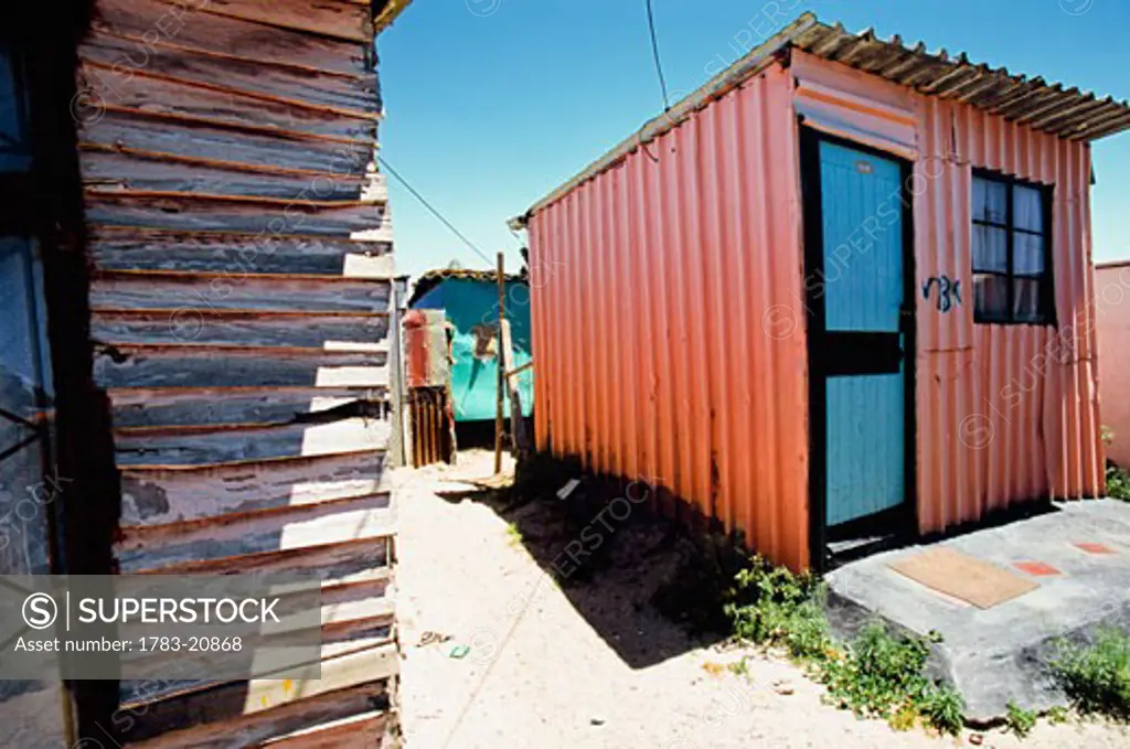 Shack houses of Khayelitsha, Capetown, South Africa .