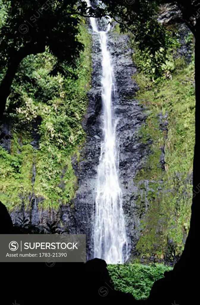 Vaimahuta waterfall, Tahiti, Pacific Islands