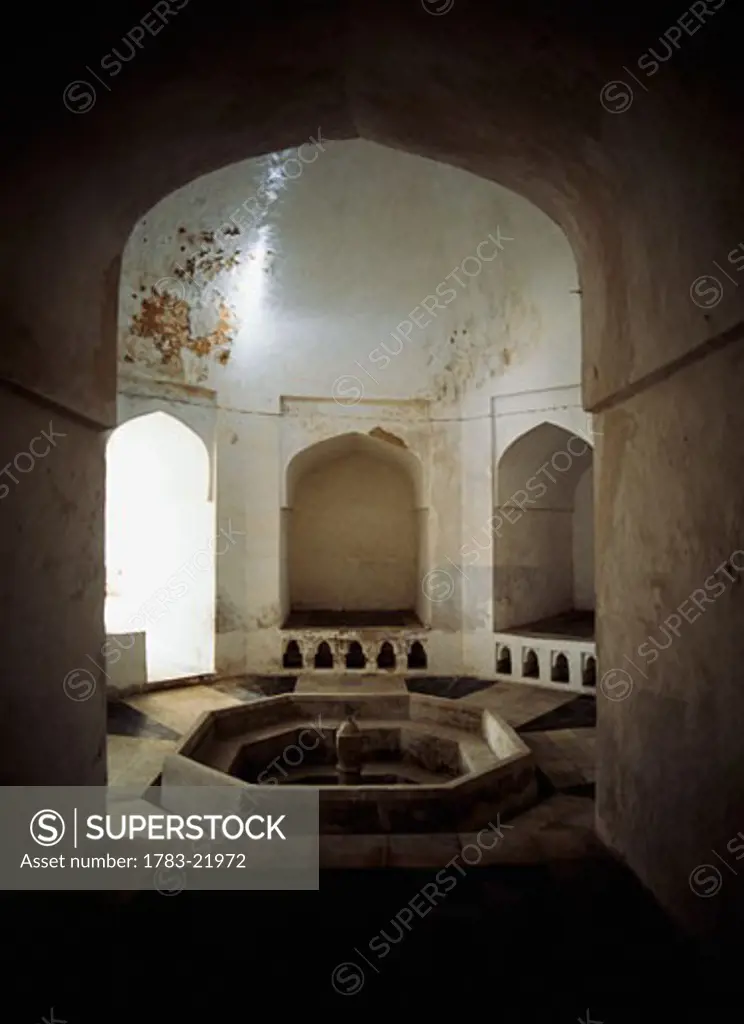 Entrance room of Hamamni Persian Baths, Stone Town, Zanzibar, Tanzania.