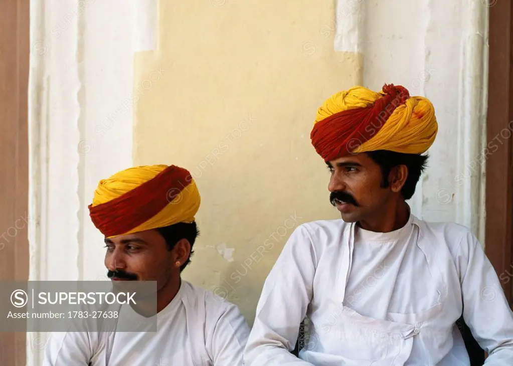 Rajput men , Jodhpur, Rajasthan, India.