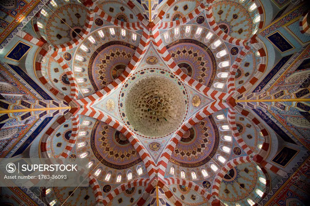 Details Of The Ceiling In The Jalil Khayat Mosque In Erbil, Iraqi Kurdistan, Iraq