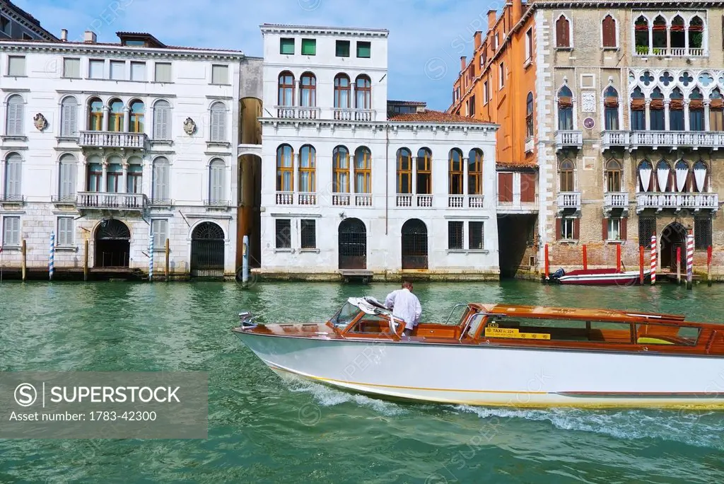 Gondola on Grand Canal; Venice, Italy