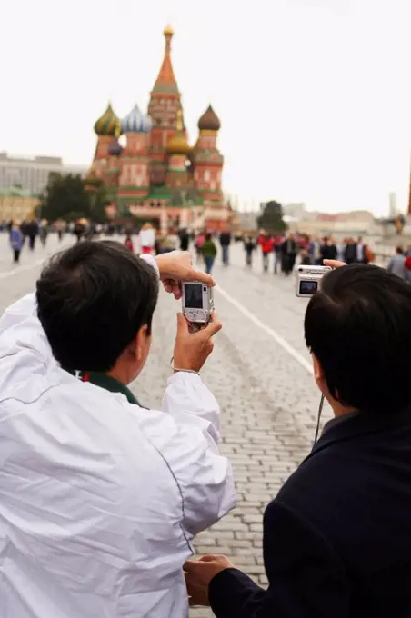 Moscow, Russia Tourists In Red Square