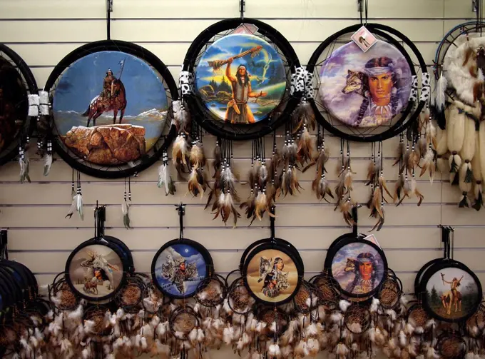 Souvenir, native american indian dream catchers; Las vegas, Nevada, United States of America