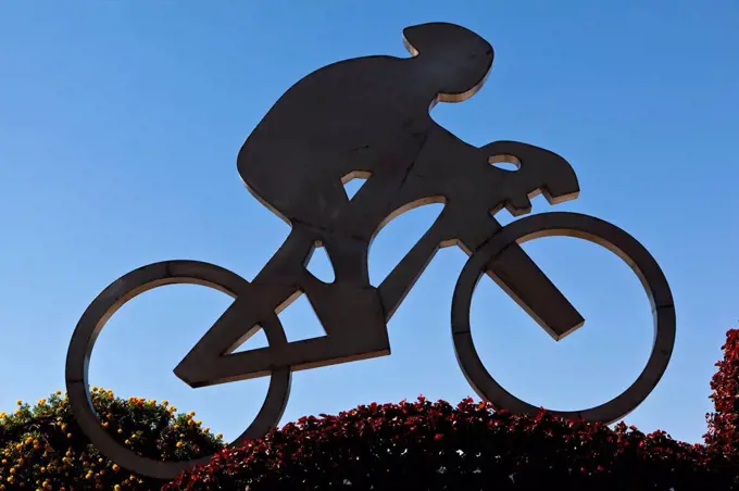 Bicycle sculpture, Beijing Olympic park; Beijing, China