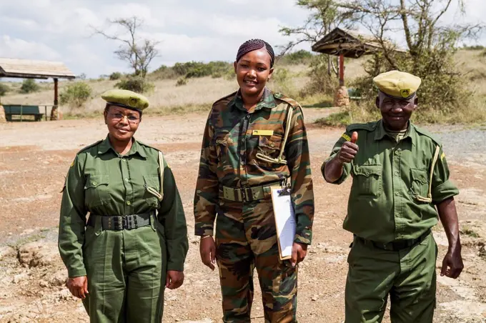 Kenya Wildlife Service wardens, Nairobi National Park; Kenya