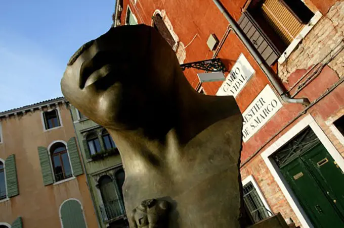 Venice, Italy. Public Art in the Campo S. Vidal 