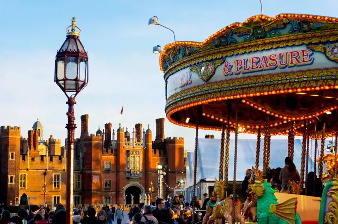 United Kingdom, Hampton Court Merry Go Round; London