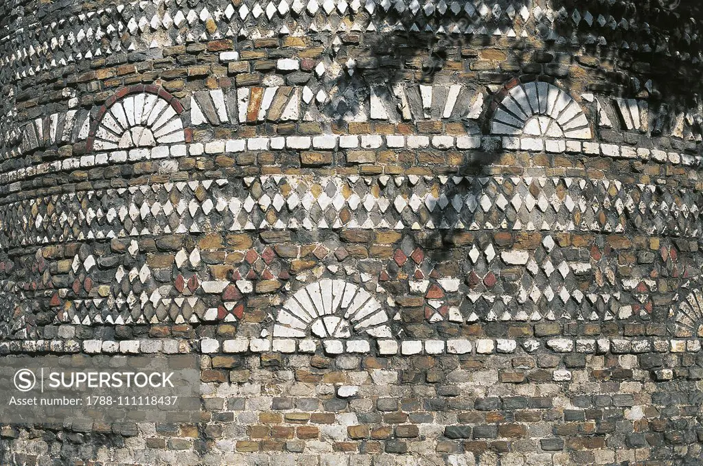 Mosaic decoration, detail of the Roman Tower, Colonia Agrippina, Cologne, North Rhine-Westphalia, Germany. Roman civilization, 2nd-3rd century AD.